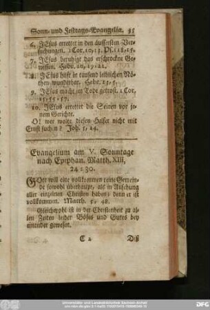 Evangelium am V. Sonntage nach Epiphan. Matth. XIII, 24 - 30.
