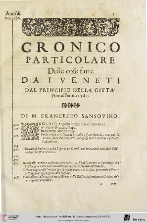 Cronico particolare