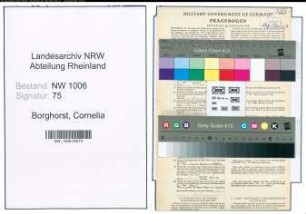 Entnazifizierung Cornelia Borghorst , geb. 26.02.1897 ()