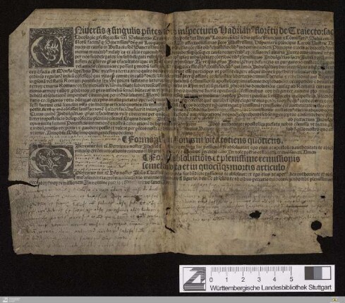 VNiuersis et singulis p[raese]ntes l[itte]ras inspecturis Hadrian flore[n]tij de Traiecto ...
