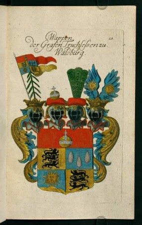 15r-15v, 15. Wappen der Grafen Truchsessen zu Waldburg