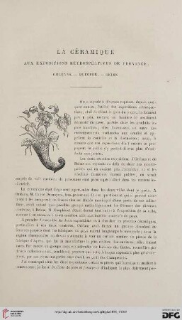 2. Pér. 14.1876: La céramique aux expositions rétrospectives de province : Orléans - Quimper - Reims