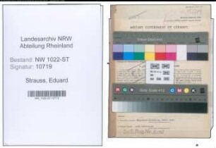 Entnazifizierung Eduard Strauss , geb. 06.04.1898 (Jurist)