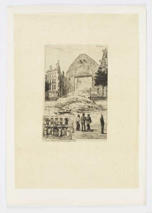 Boulevart St Martin 27 Mai 1871, aus: "Paris Incendié"