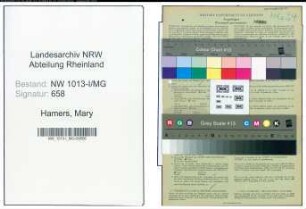 Entnazifizierung Mary Hamers , geb. 14.02.1919 ()