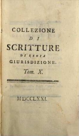 Collezione Di Scritture Di Regia Giurisdizione, 10