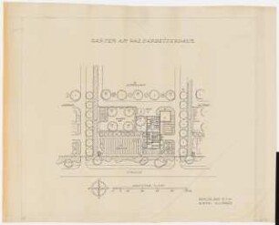 Druckvorlagen: Garten an einem Waldarbeiterhaus: Grundriss 1:200