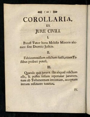 22-24, Corollaria.