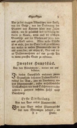 Zweytes Hauptstück. Von dem Planetenreiche, worinn wir uns befinden.