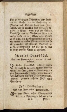 Zweytes Hauptstück. Von dem Planetenreiche, worinn wir uns befinden.