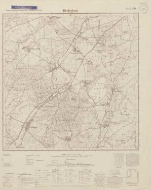 2748 Hindenburg in der Mark, Topographische Karte 1:25000 (4cm - Karte)