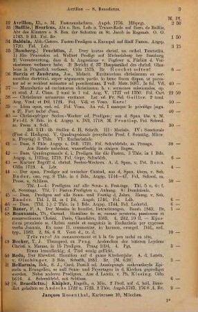 Catalogus librorum catholicum et literarum et rerum studia, Pars quarta. Bibliotheca Homiletica
