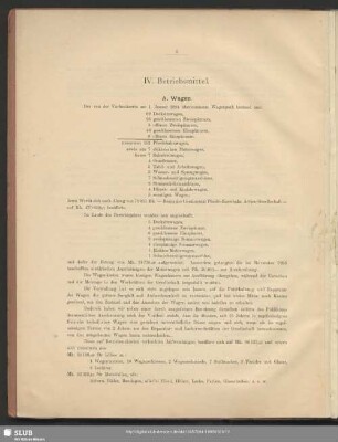 IV. Betriebsmittel