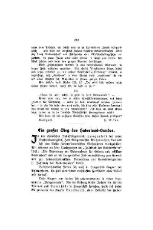 Ein großer Sieg des Haberland-Bundes