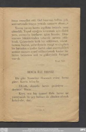 Hoca İle Hirsiz