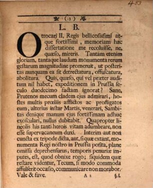 Ottocarum II. Regem Bohemiae, Primum Regiomonti Conditorem