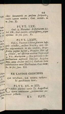 99-106, Ex Latinis Codicibus