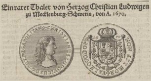 Bildnis des Christian Ludwig I., Herzog von Mecklenburg-Schwerin