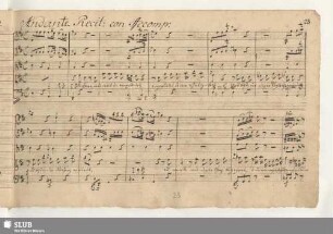 Recit[ativo] con Accomp[agnato]: Ja Herr was lebet und empfindet
