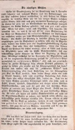 Die künftigen Wahlen.