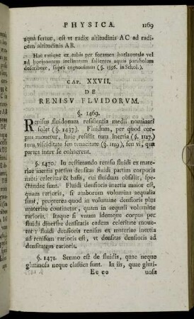 Cap. XXVII. De Renisu Fluidorum