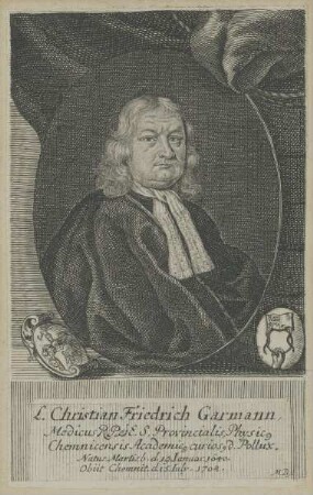Bildnis des Christian Friedrich Garmann