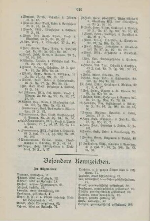 Besondere Kennzeichen