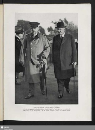 Reichspräsident Paul von Hindenburg