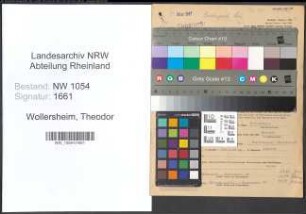 Entnazifizierung Theodor Wollersheim , geb. 18.08.1883 (Postbetr.Wart)