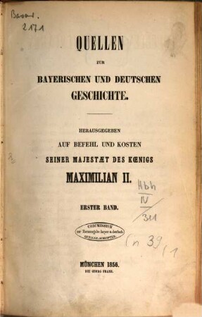 Schenkungsbuch des Klosters St. Emmeramm zu Regensburg