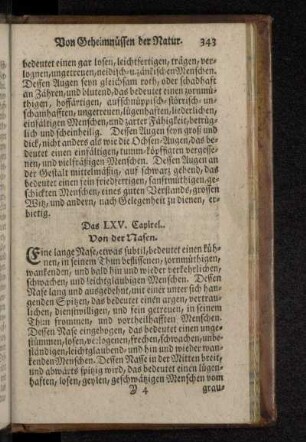 Das LXV. Capitel. Von der Nasen.