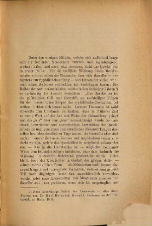 Über Calomelinjektionen bei Syphilis