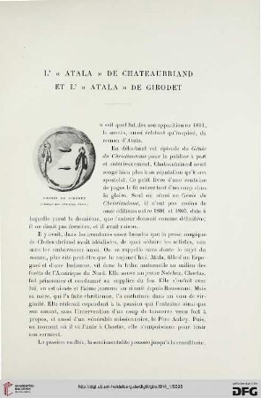 4. Pér. 11.1914: L' "Atala" de Chateaubriand et l'"Atala" de Girodet