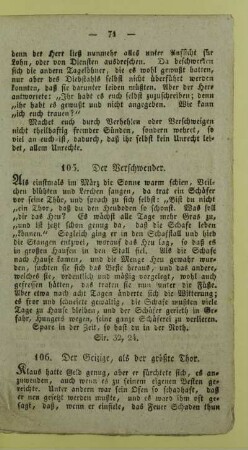 105. Der Verschwender