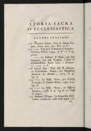 116-127, Storia Sacra ed Ecclesiastica