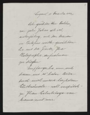 Brief von Gerhart Hauptmann an Edwin Arnold