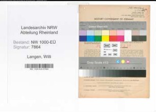 Entnazifizierung Willi Langen, geb. 02.03.1895 (Apotheker)