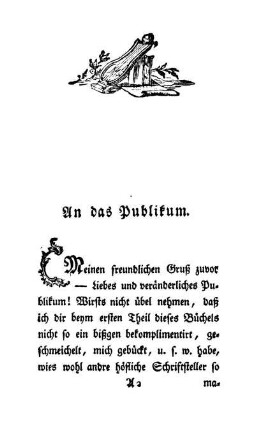 An das Publikum
