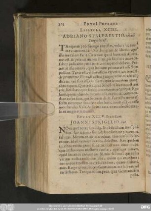 Epist. XCIV. Bruxellam. Ioanni Strigelio, Suo.