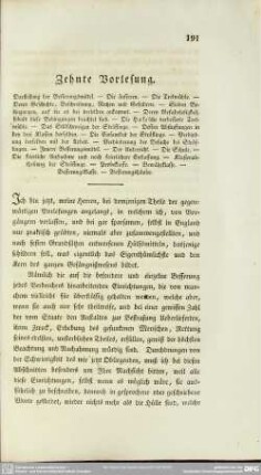 Zehnte Vorlesung