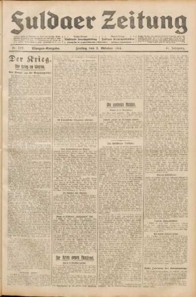 Ausgabe vom Freitag, den 02. Oktober 1914.
