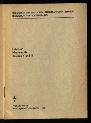 1987: Klassen 4 und 5