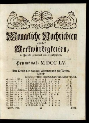 Heumonat, MDCCLV