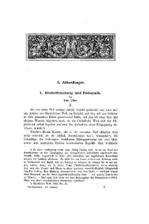 Kinderforschung und Pädagogik : II.