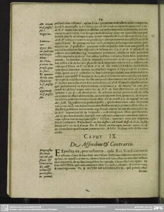Caput IX. De Affinibus & Contrariis