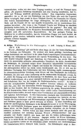 759-760, O. Külpe. Einleitung in die Philosophie. 1907