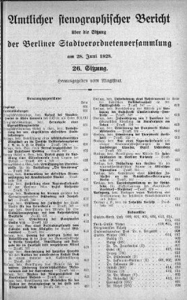 No. 26, 28. Juni 1928