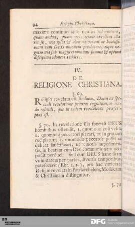 De Religione Christiana.