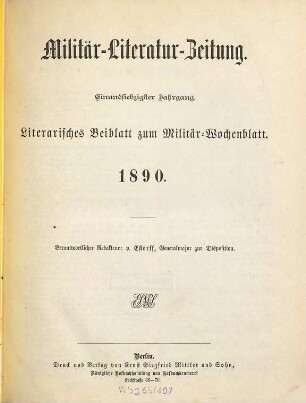 Militär-Literatur-Zeitung. 71. 1890