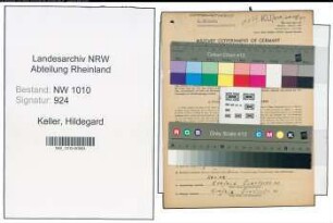 Entnazifizierung Hildegard Keller , geb. 02.04.1913 (Kaufmann)